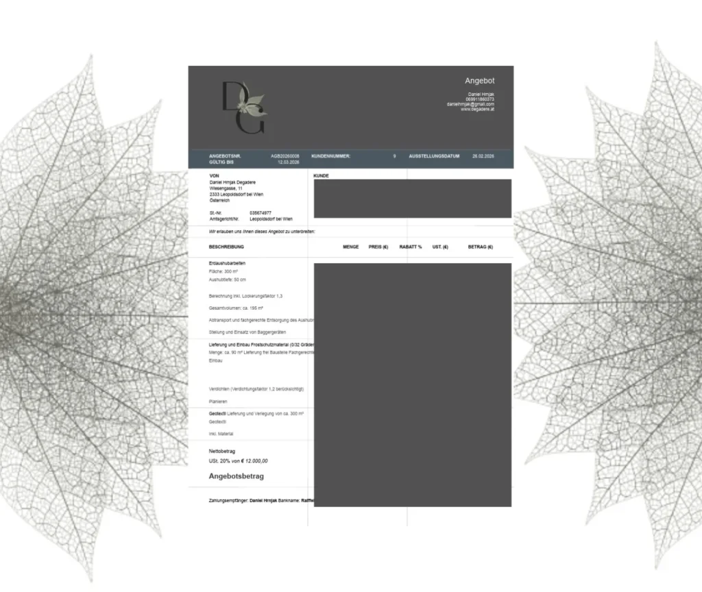 Kostenfallen Angebote Erdarbeiten Österreich